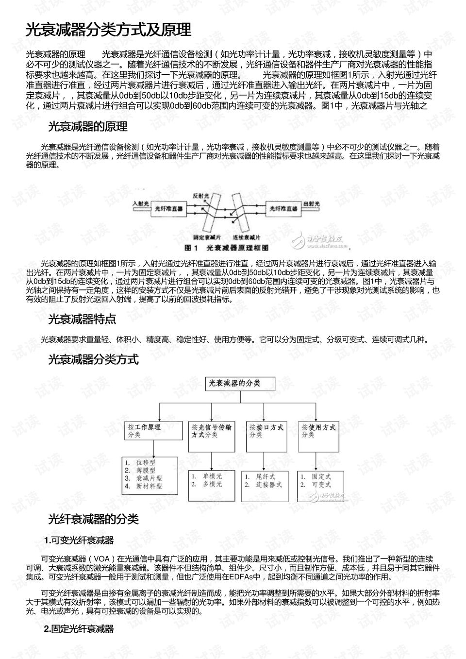 光衰减器的使用方法